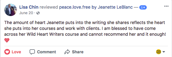Jeanette LeBlanc Writing Workshop Review